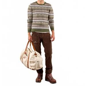 NEW AMUNDSEN dunkirk crewneck sweater in blac/grey